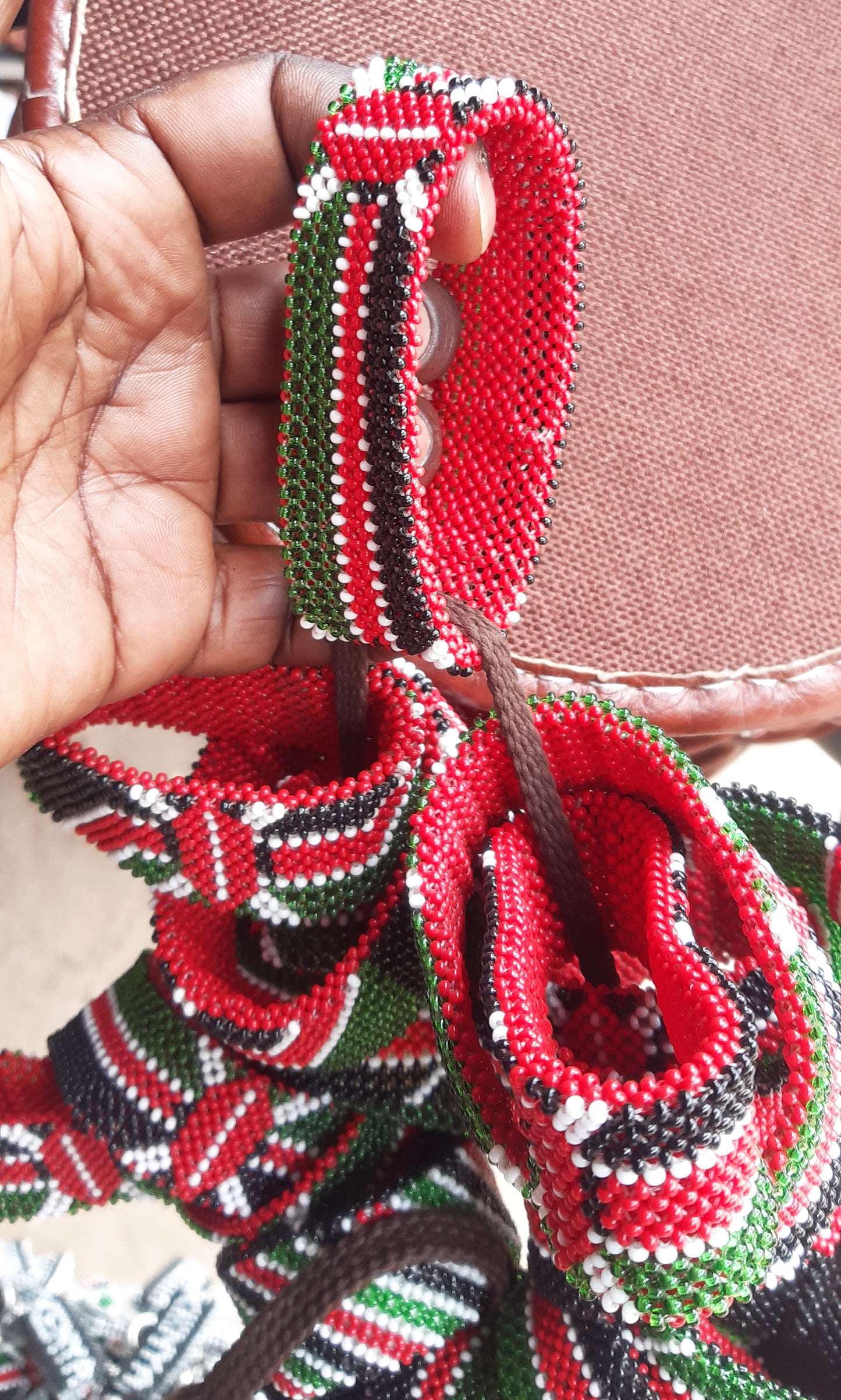 Shanga Beaded Kenyan Flag Convertible Bangle (Mara class)