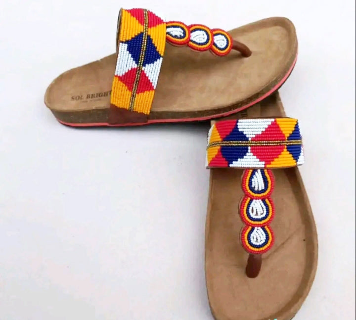 Shanga Beaded T-Cork sandals (CRK-T-1)