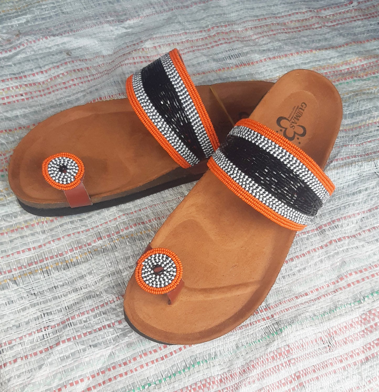 Shanga Beaded Toe Hold-Cork sandals (CRK-TH-4)