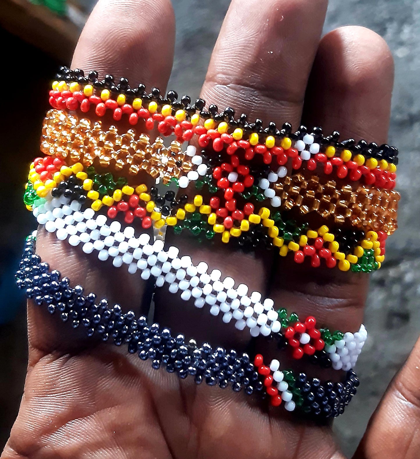 Shanga Beaded Slim Round Bangle