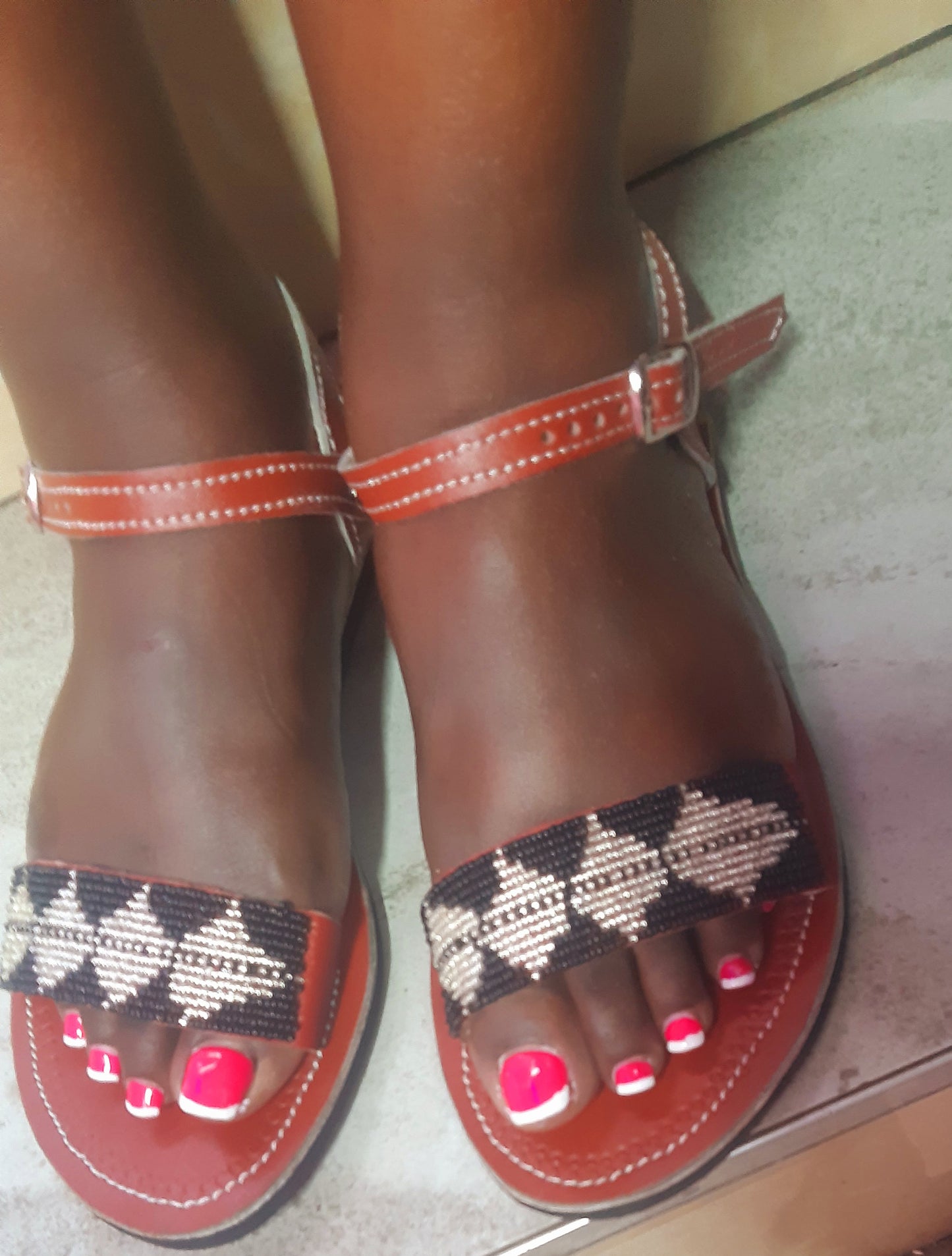 Shanga Leather Strap on Sandals(-FTS-3)