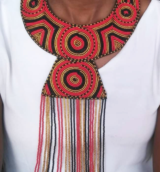 Shanga Leather Based Necklace (Nyara)