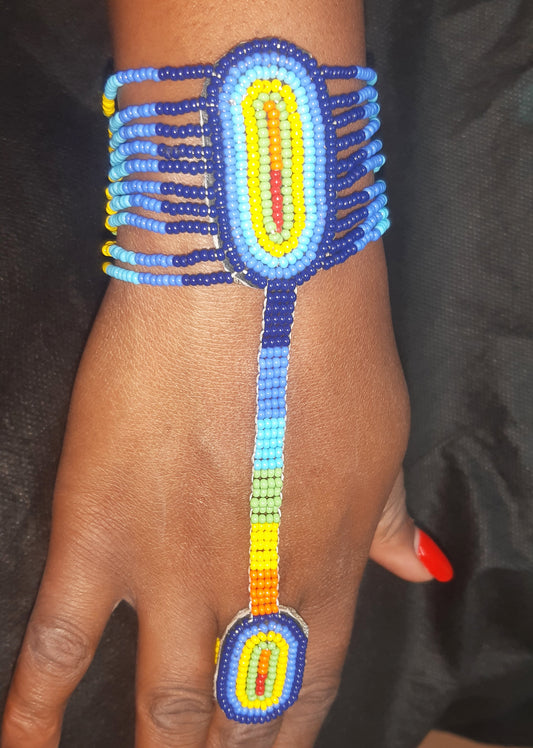 Shanga Stylish Button Fastened Wrist-finger Bangle (Supuu)