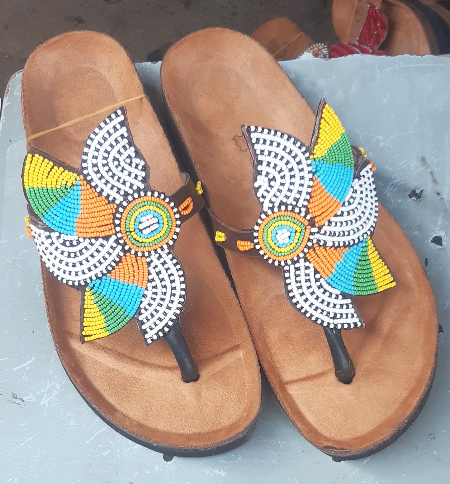 Shanga beaded Cork Sandals (CRK-SLP-1)