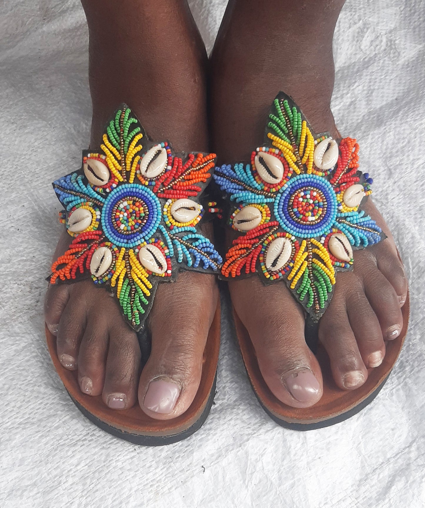 Shanga beaded Cork Sandals (CRK-SLP-4)