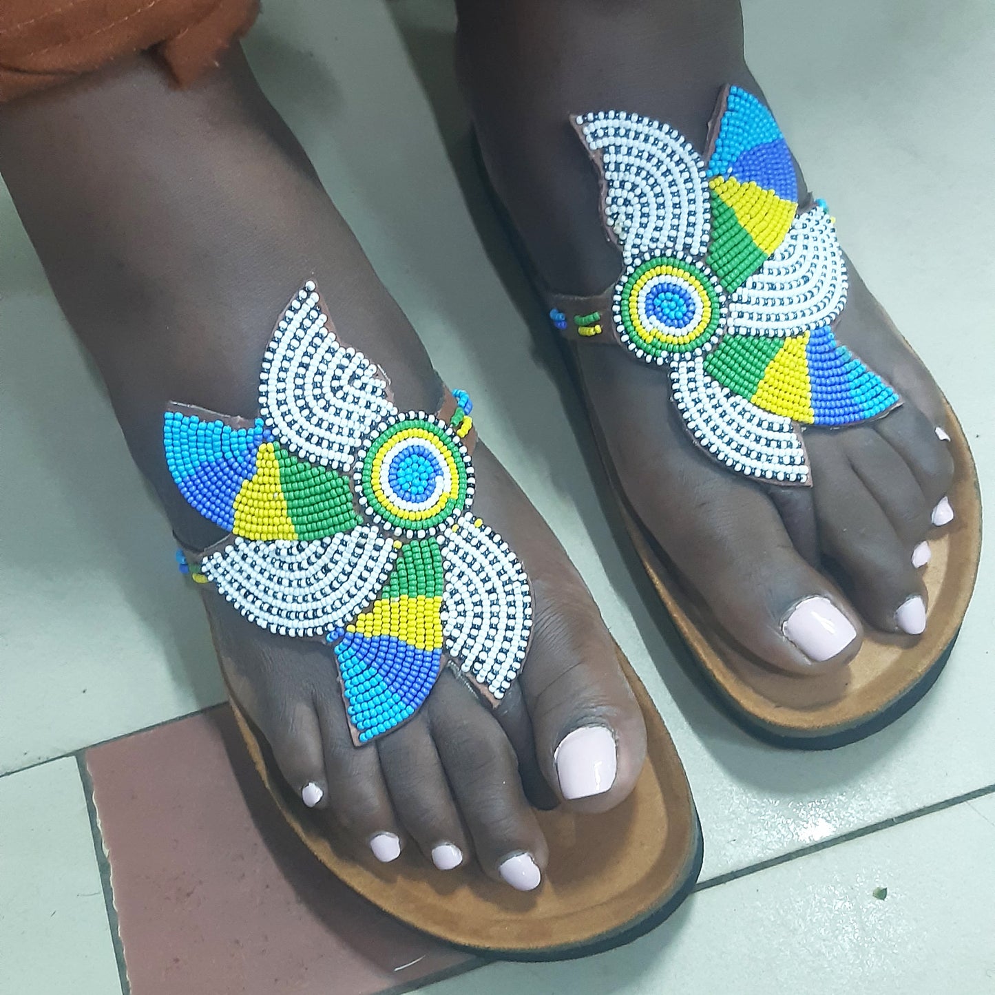 Shanga beaded Cork Sandals (CRK-SLP-8)