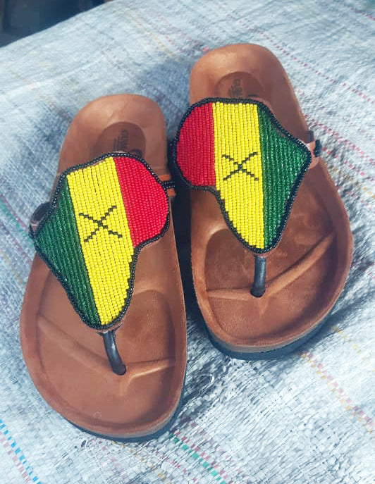 Shanga beaded Cork Sandals (CRK-SLP-AFR-1)