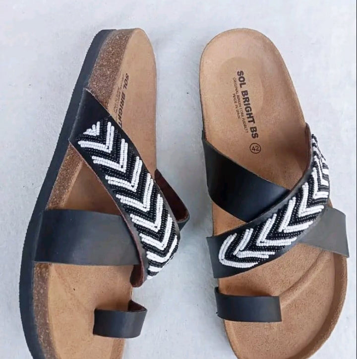 Shanga beaded Cork Sandals (CRK-XW-1)
