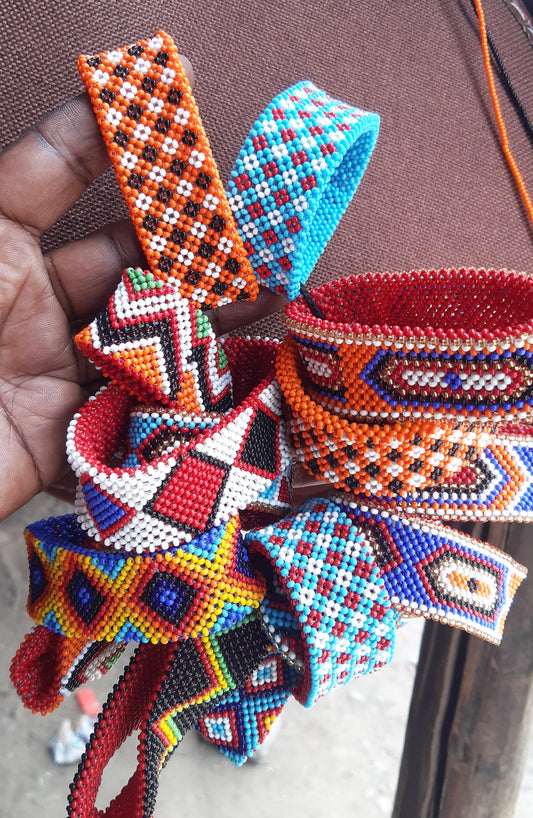 Shanga Beaded Double Layer Convertible Bangle (Mara)