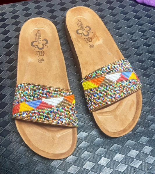 Shanga Beaded Cork Sandals (CRK-WDS-1)