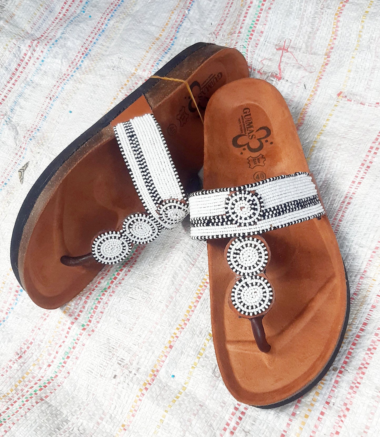Shanga Beaded T-Cork sandals (CRK-T-2)