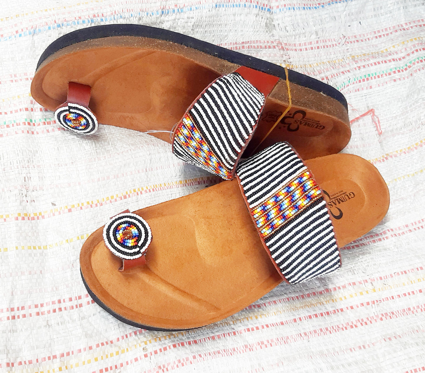 Shanga Beaded Toe Hold-Cork sandals (CRK-TH-3)