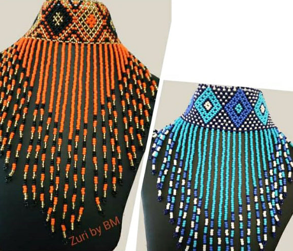 Shanga Beaded V-Rembo Choker Necklace