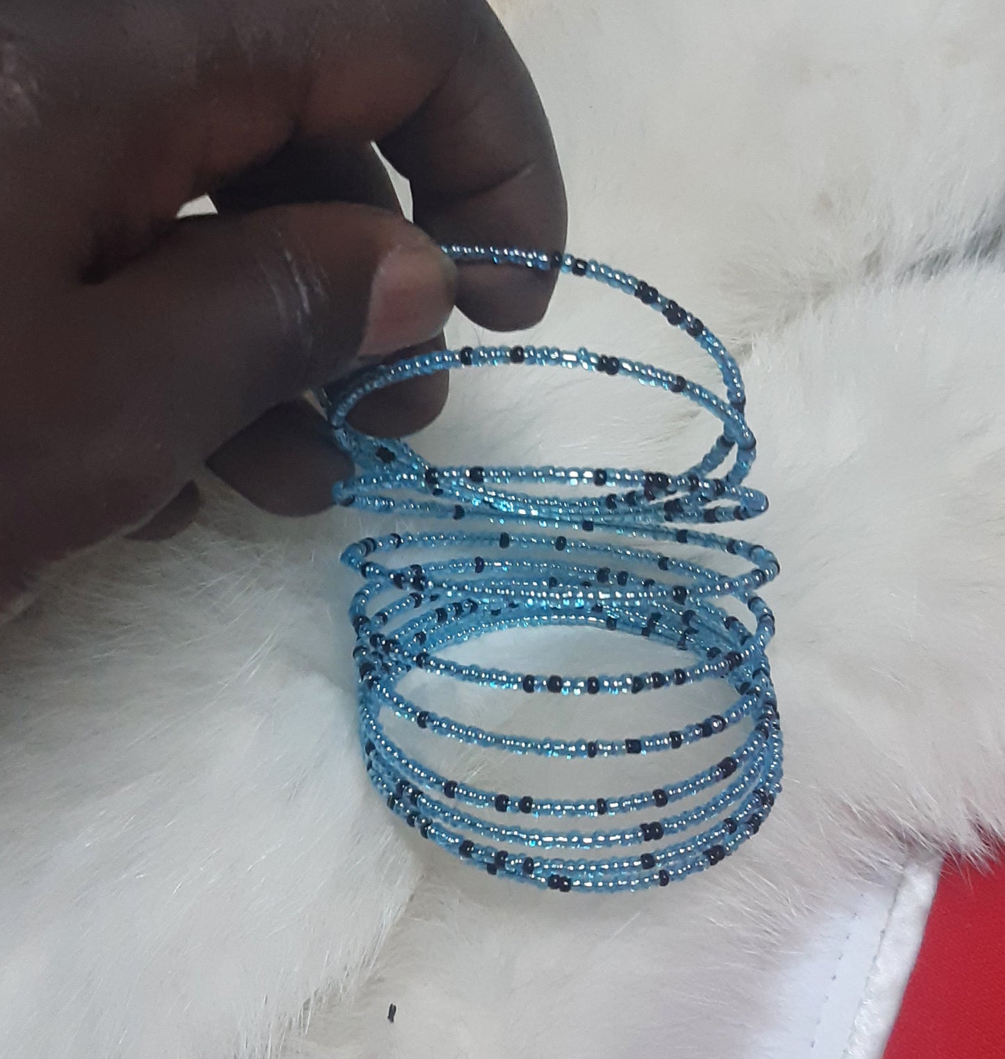 Shanga Beaded Wrap Bangle (Nyota)