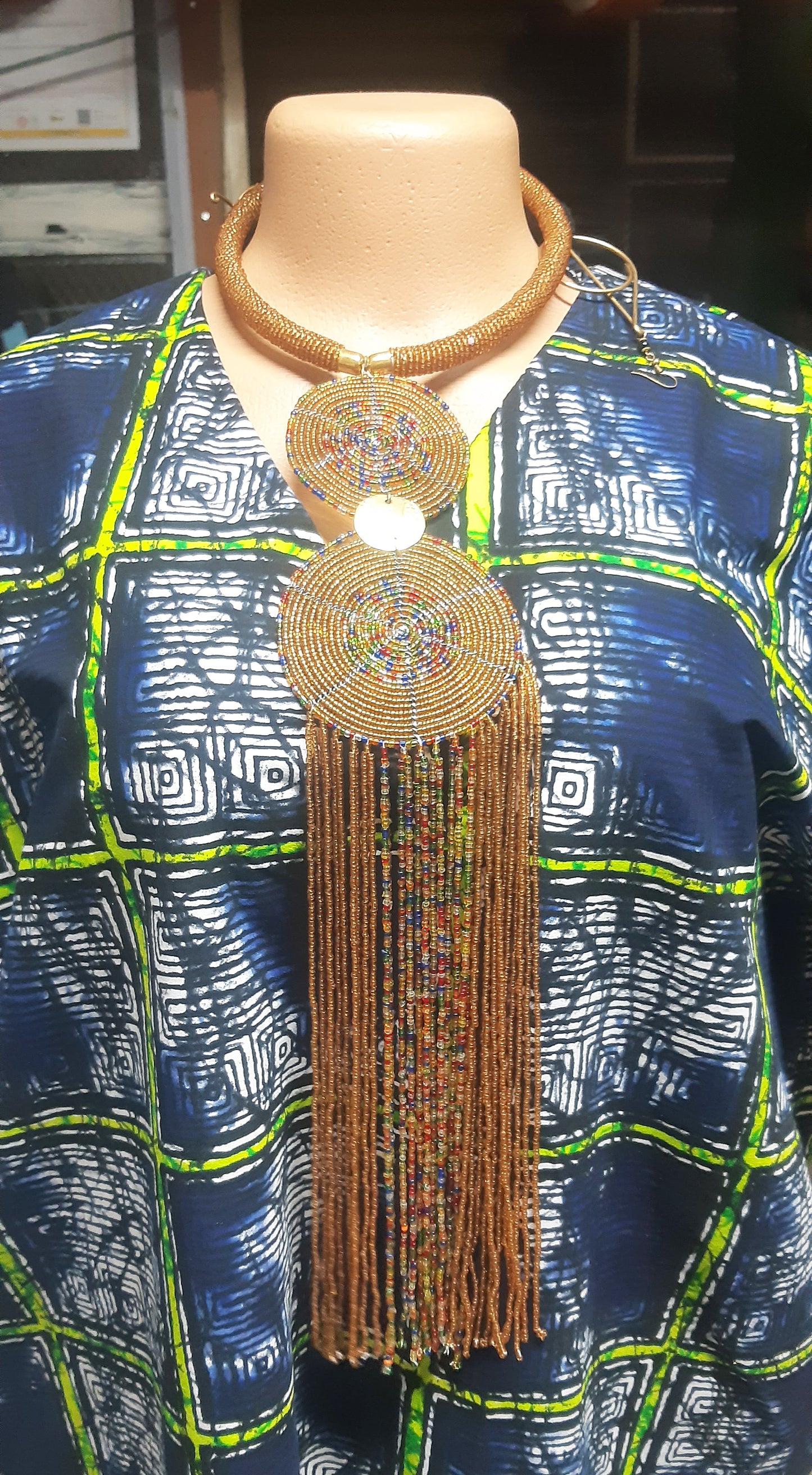 Shanga Beads Necklace (Tai Medali)
