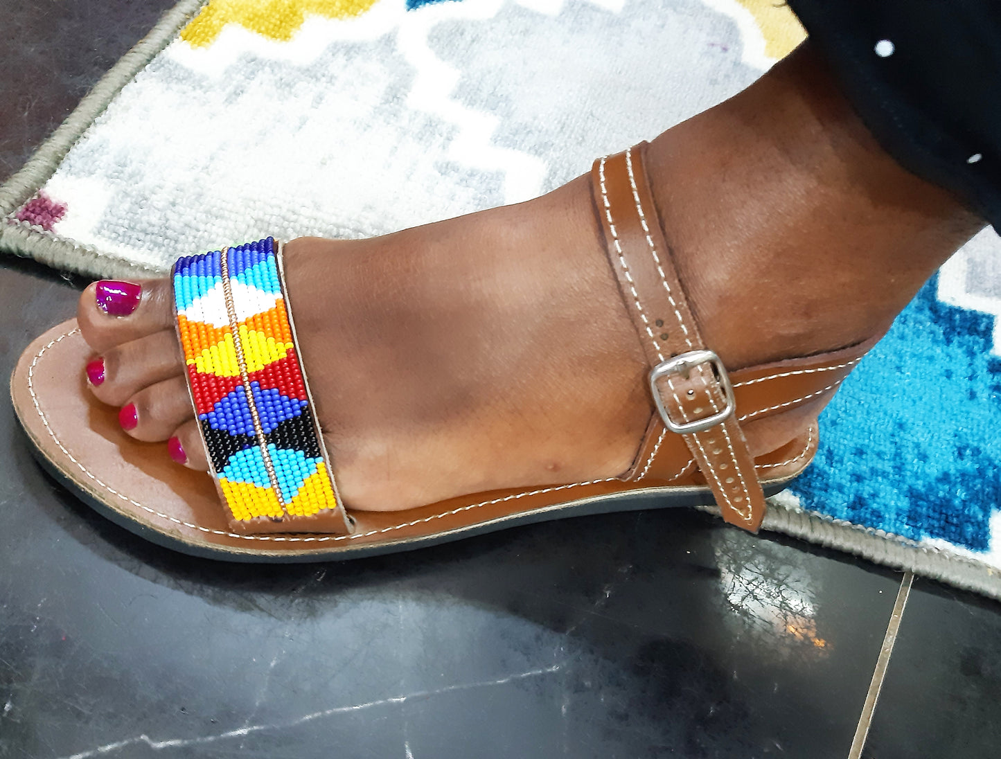 Shanga Leather Strap on Sandals(-FTS-1)