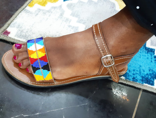 Shanga Leather Strap on Sandals(-FTS-1)