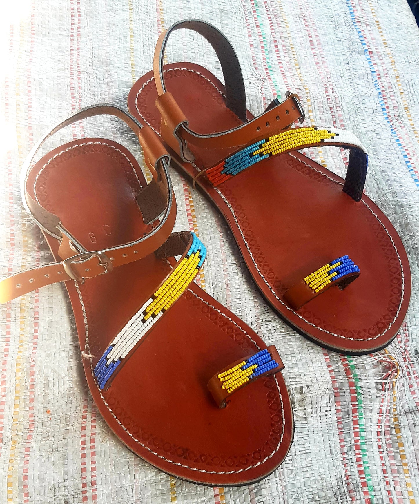Shanga Leather Strap on Sandals(-FTS-twirls -2)
