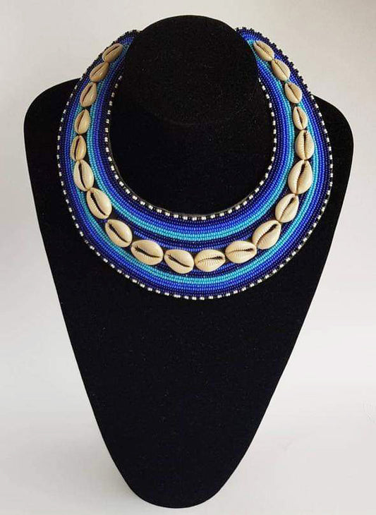 Shanga Leather Base Chocker Necklace (Ganda)