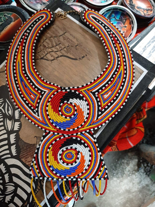 Shanga Leather Based Necklace (Nyara)