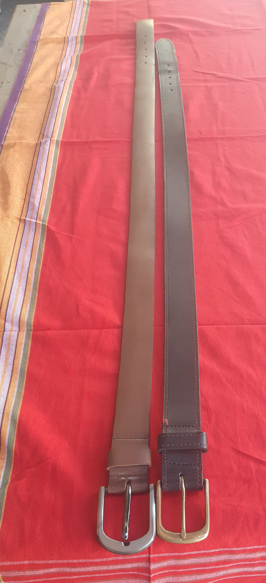 Shanga Plain Leather Belt