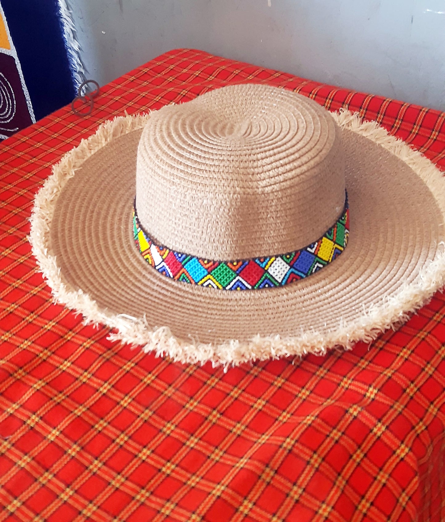 Shanga Wooven Ring Beaded Hat (Frayed)