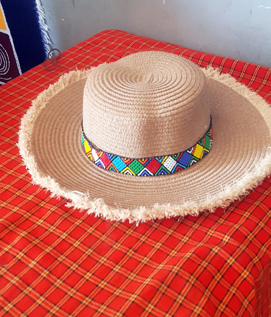 Shanga Wooven Ring Beaded Hat (Frayed)
