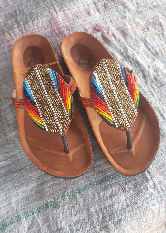 Shanga beaded Cork Sandals (CRK-SLP-10)