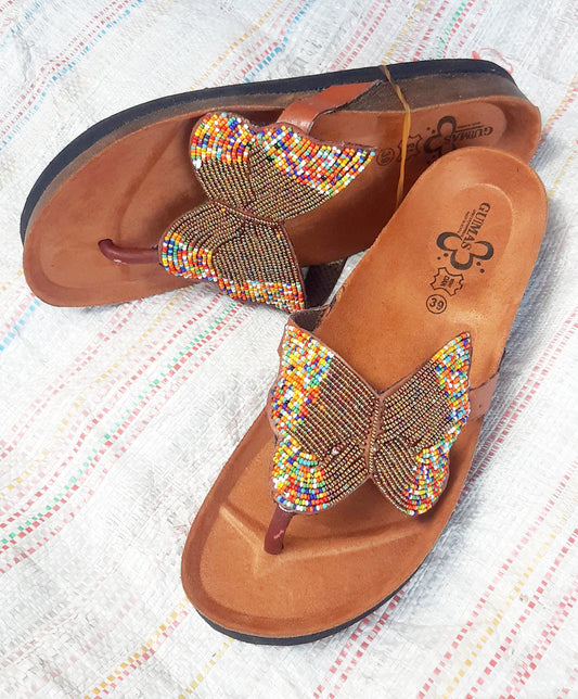 Shanga beaded Cork Sandals (CRK-SLP-14)