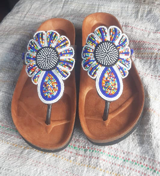 Shanga beaded Cork Sandals (CRK-SLP-2)