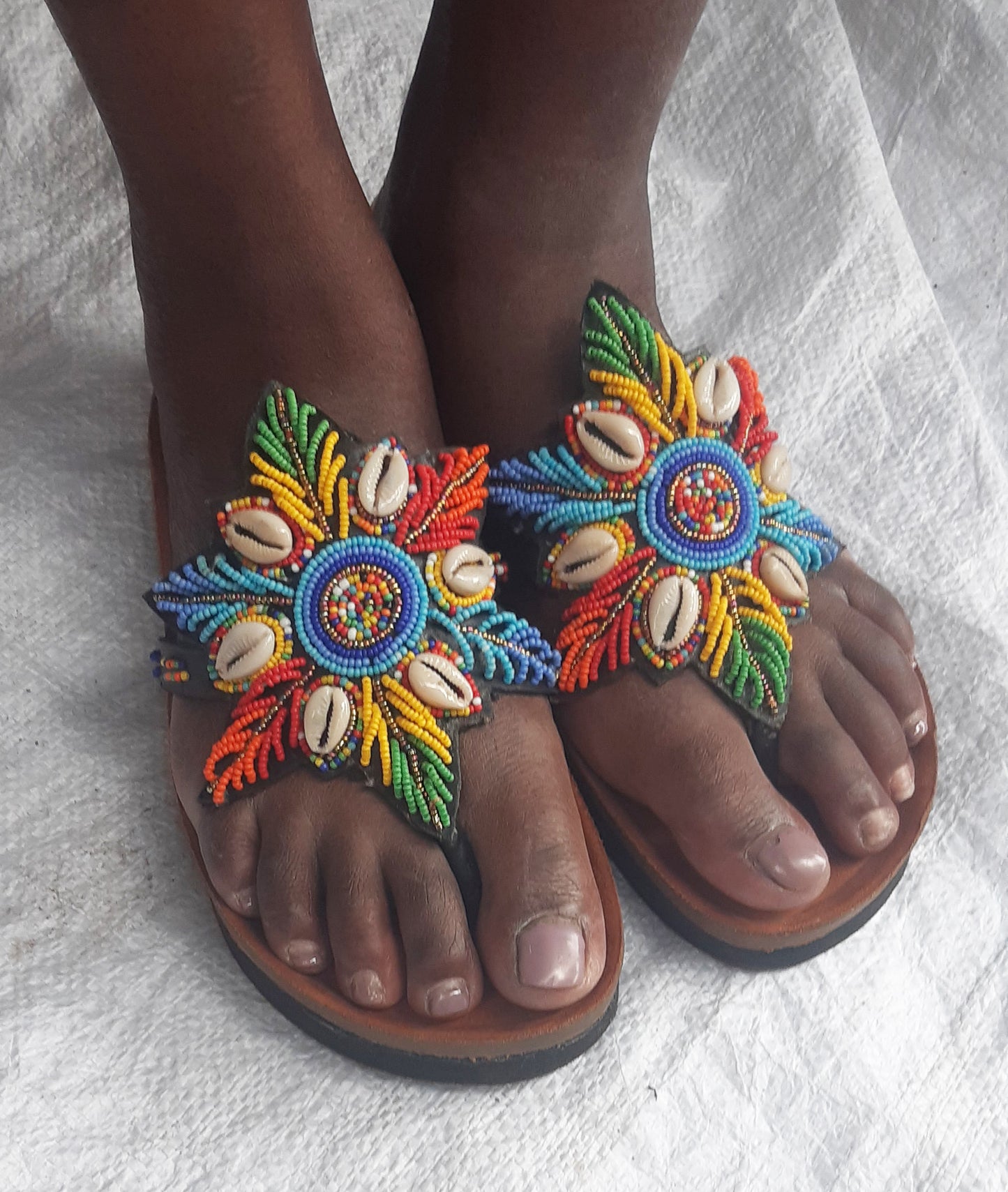 Shanga beaded Cork Sandals (CRK-SLP-4)