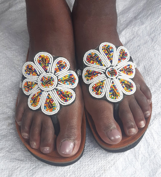 Shanga beaded Cork Sandals (CRK-SLP-5)