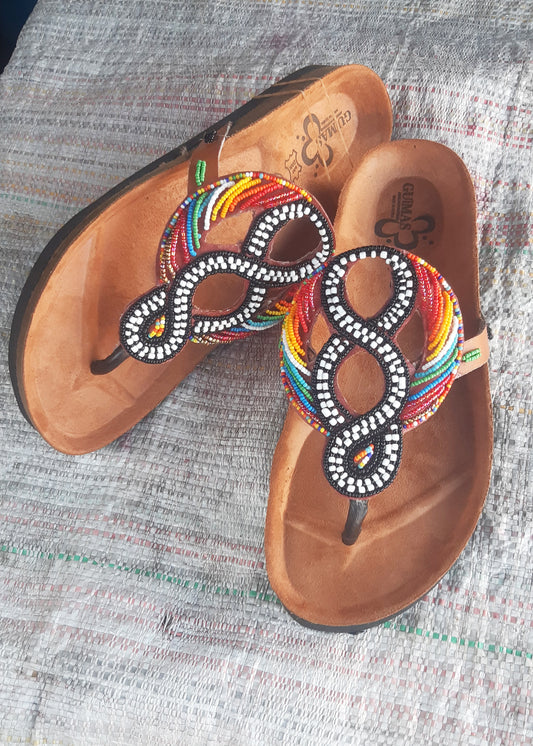 Shanga beaded Cork Sandals (CRK-SLP-9)