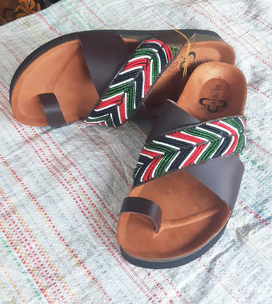 Shanga beaded Cork Sandals (CRK-XW-2)