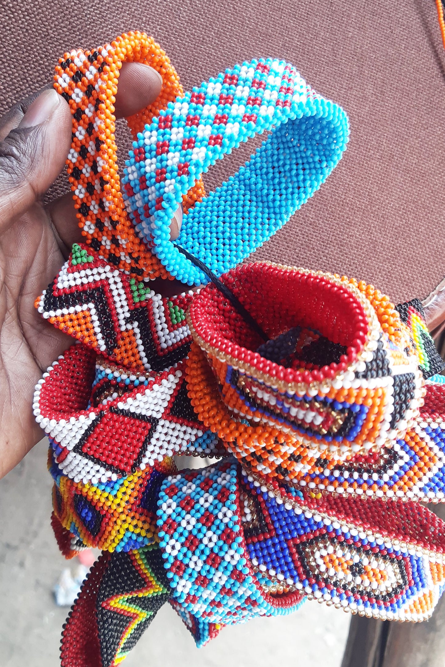 Shanga Beaded Double Layer Convertible Bangle (Mara)